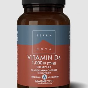 TerraNova Vitamin D3 1000iu Complex x50vegicaps